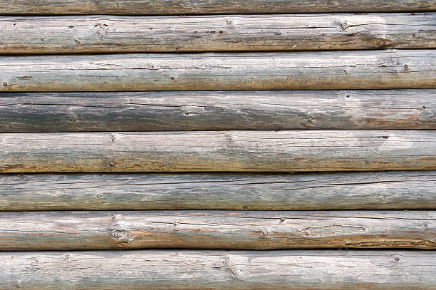 istock Wooden texture made of logs 496518307