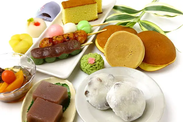 close up shot of Japanese confectioneries