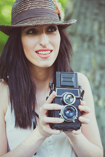 istock Hipster Tourist Girl in a Hat 496521355