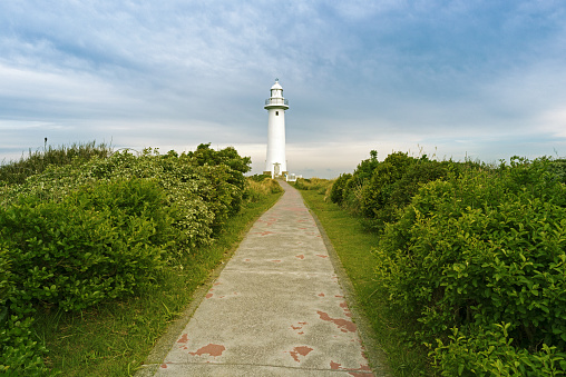 The way to the lighthouse.  That's the landscape of the beach in spring.