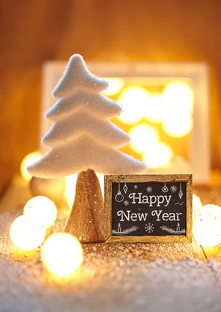 istock Christmas greeting card with text Happy New Year 496522352