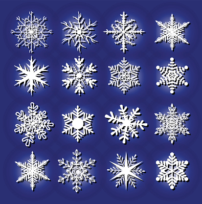 vector Snowflakes set - winter series clip-art