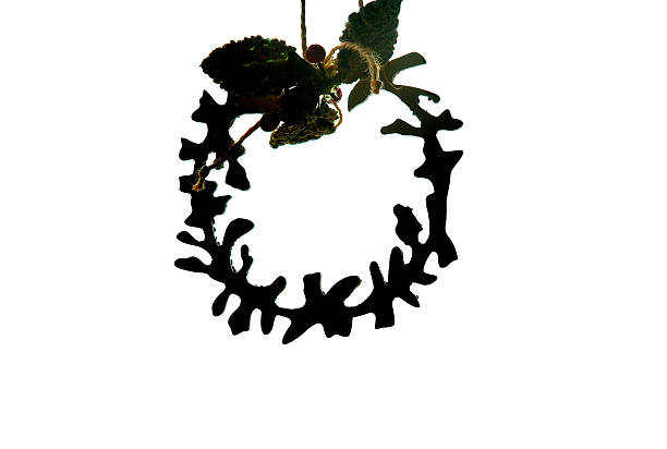 Silhouette of the Christmas wreath
