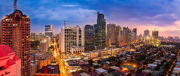 istock Panoramic view of Makati at twilight 496541244