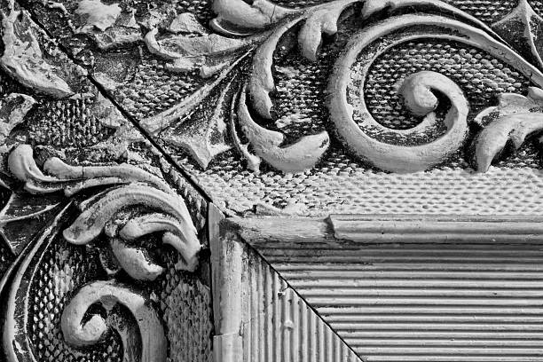 istock Corner of an Art-Deco Picture Frame for Abstract or Background 496541248