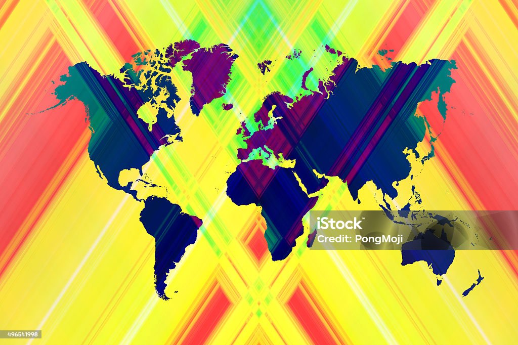 Art abstract with world map Art illustration abstract background with world map 2015 Stock Photo