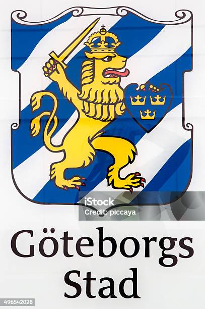 Sign Board With The Official Logo Of The City Goteborgs Stock Photo - Download Image Now
