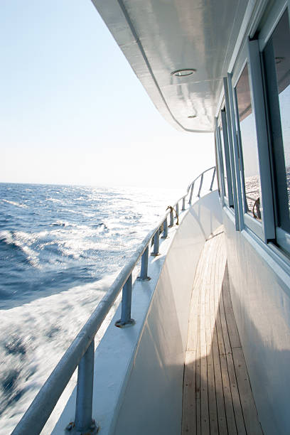istock View from the  walking yacht on the sea 496542314