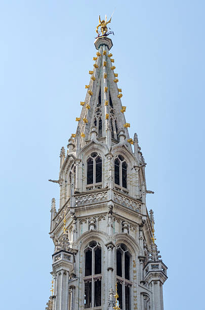 istock Town hall tower on Grand Place in Brussels 496543400