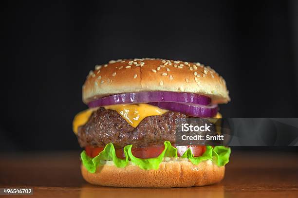 Cheeseburger Stock Photo - Download Image Now - Close-up, Juicy, 2015