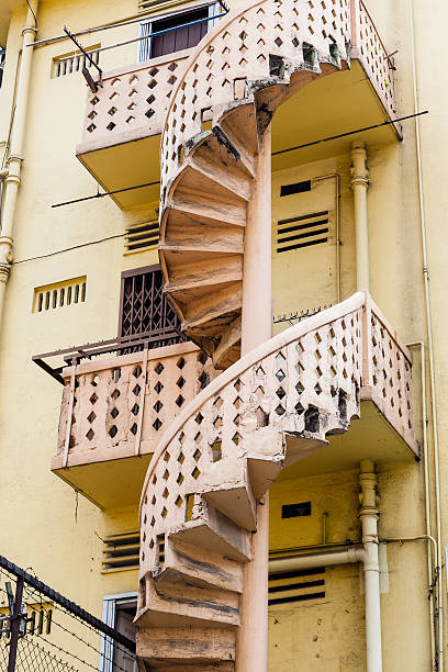 istock Victorian Style Spiral Staircase in Singapore 496547514