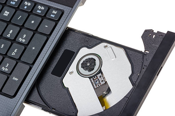 istock Electronic collection - Laptop with open DVD tray 496548566