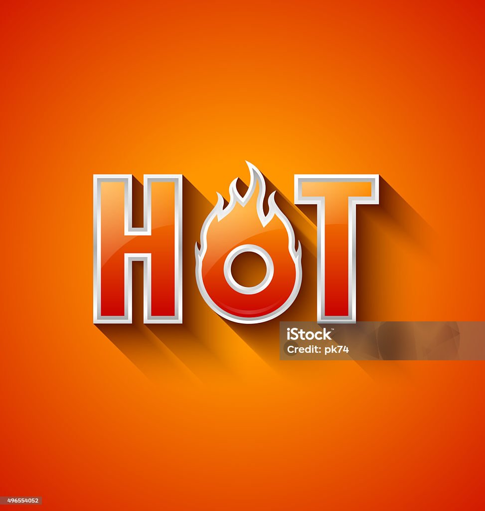 Hot Lettering Glossy Hot Lettering Stock Illustration - Download Image Now - Heat ...