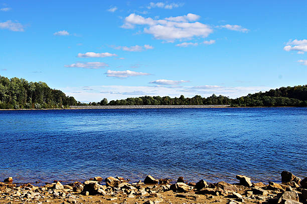 istock Landscape of a blue lake. 496558857