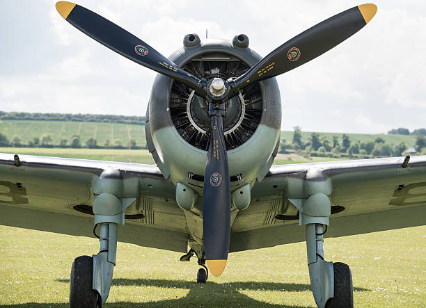 Fairford, Gloucestershire / UK  - July 2015: A Bristol Blenheim light bomber used by the Royal Air Force during the early years of World War II