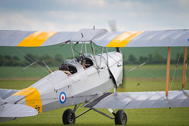 papillon tigre - pilot cockpit airplane training photos et images de collection