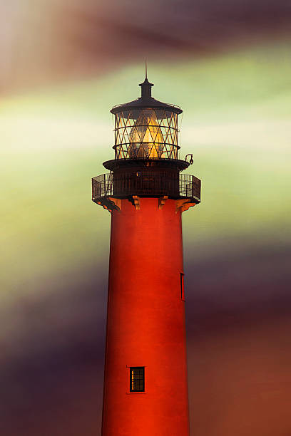 jupiter inlet farol - lighthouse beacon sailing storm - fotografias e filmes do acervo
