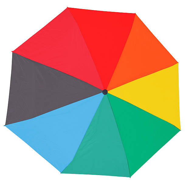 istock top view of open multicolored umbrella 496563337