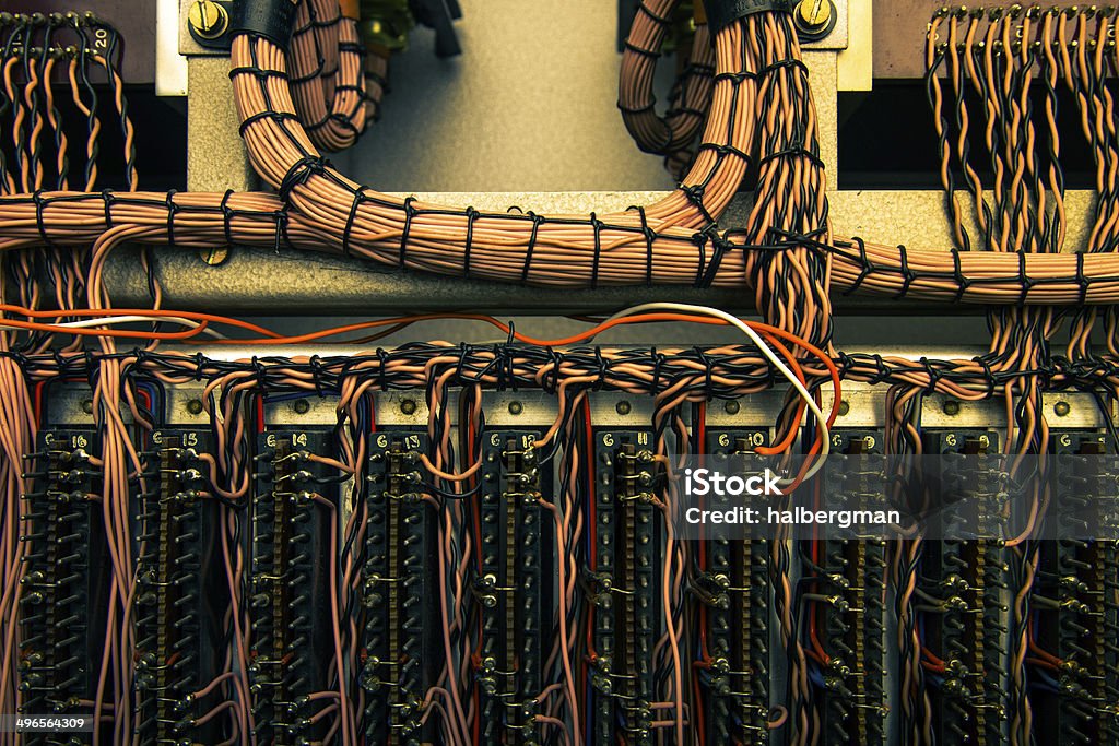 Antique Supercomputer Close-up details of a 1970's-era industrial supercomputer Antique Stock Photo