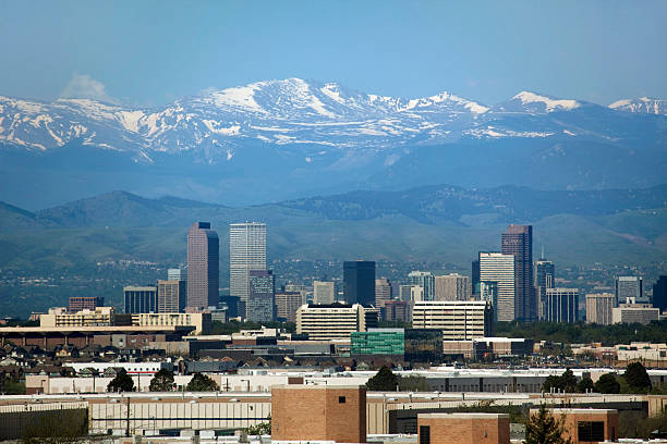 istock Downtown Denver skyline and Rocky Mountains 496564735