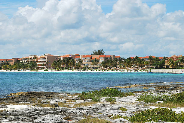 istock Beach at Puerto Aventuras Town, Mayan Riviera 496565549