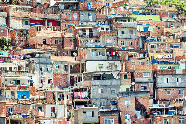 빈민가 리우데자네이루 - slum rio de janeiro poverty brazil 뉴스 사진 이미지