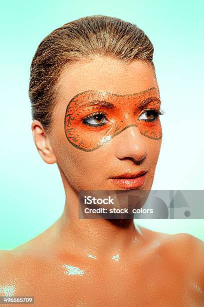 Face Paint On Woman Portrait Stock Photo - Download Image Now