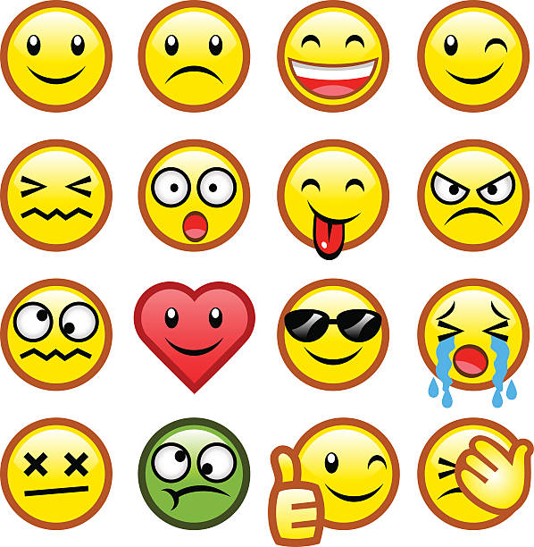 smileys collection Collection of yellow smileys on the white background. facepalm funny stock illustrations
