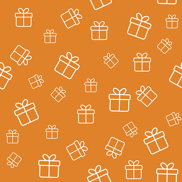 seamless узор с подарочные коробки - gift stock illustrations