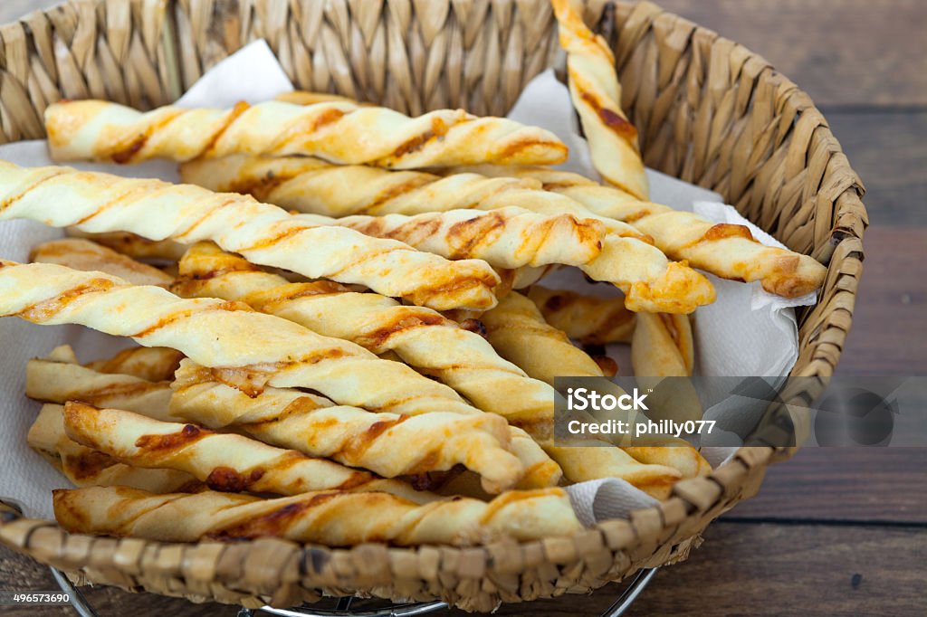 Homemade baked breadsticks with cheese Breadstick Stock Photo