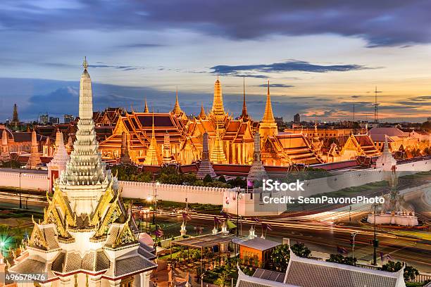 Bangkok Temples And Palace Stock Photo - Download Image Now - Bangkok, Grand Palace - Bangkok, Wat Phra Kaeo