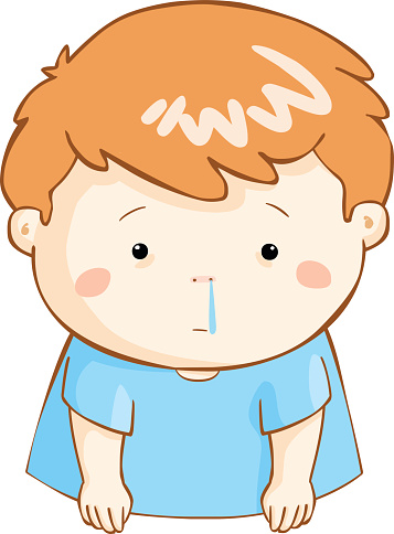 Ill Boy Runny Nose Cartoon Vector Stock Illustration - Download Image Now -  2015, Adult, Allergy - iStock