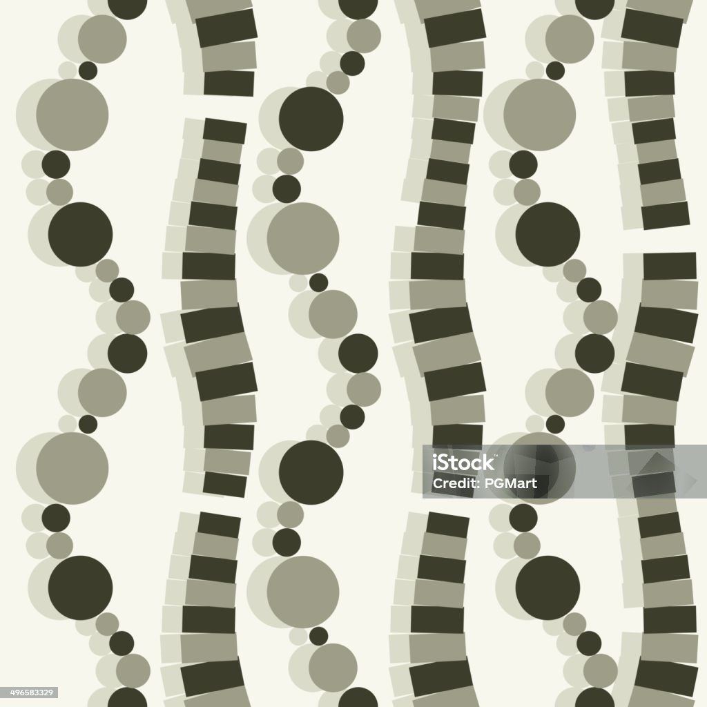 Vector seamless pattern.  Fondo abstracto con decorado olas. - arte vectorial de Abalorio libre de derechos
