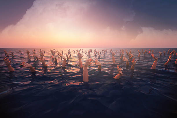 Sea of drowning hands.