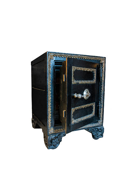 istock Nice antique safe with the door open. 496583541
