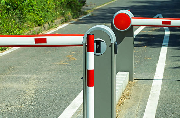 istock Gate of the parking lot 496583827