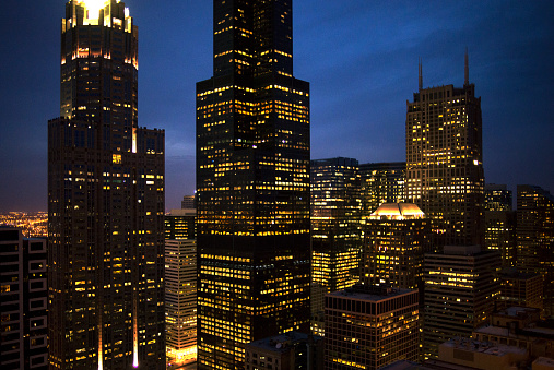 The nocturnal panorama of Dallas, Texas, USA, illuminating the cityscape with a captivating skyline under the night sky.