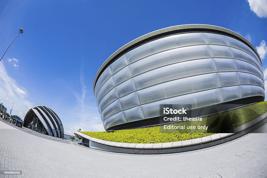 The Scottish Hydro Arena, Glasgow Glasgow, UK - June 6, 2014: The Scottish Hydro Arena on the River Clyde in Glasgow. Designed by Fosters and Partners and completed in September 2013, the new arena is part of the Scottish Exhibition and Conference Centre and is to be used as a stadium for the Commonwealth Games in 2014. Architecture Stock Photo