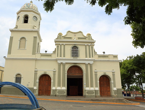 Facade of the Chuch if the Immaculate Conception in Barquisimeto, Lara State, Venezuela, called Saint Rose Sanctuary, located in Santa Rosa humble neighborhood. It is a small church but in it resides the figure of the Divina Pastora one of the most important catholic icons of Venezuela and Latin America.