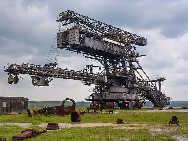 Large german lignite digger in former east germany Ferropolis, image from 2005