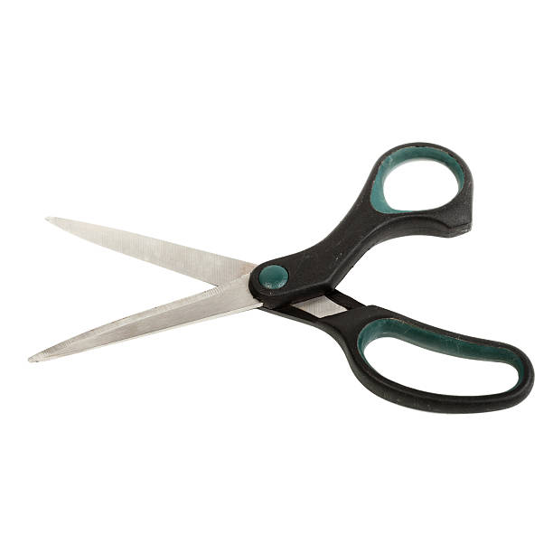 istock Pair of scissors isolated on white 496590881