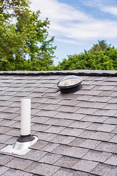 istock Skylight and Furnace Vent Chimney on House Roof 496596719