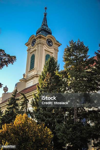 Clocktower Of The Great Lutheran Church In Békéscsaba Hungary Stock Photo - Download Image Now
