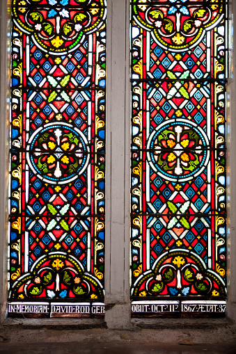 Stained Glass of St. Andrew's Cathedral in singapore.