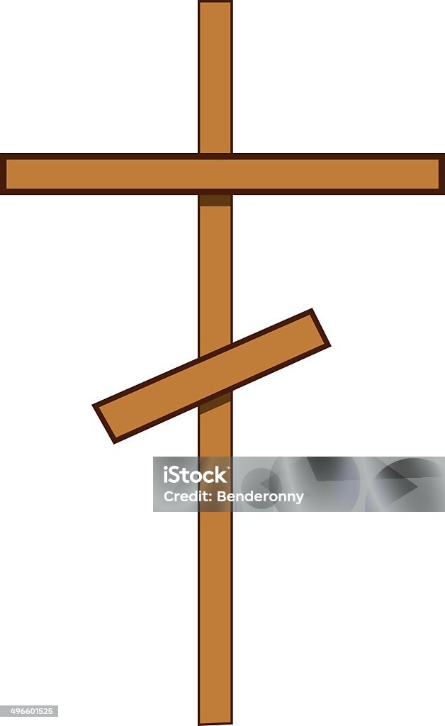 Vector illustration of cross. Isolated on white background Christianity stock vector