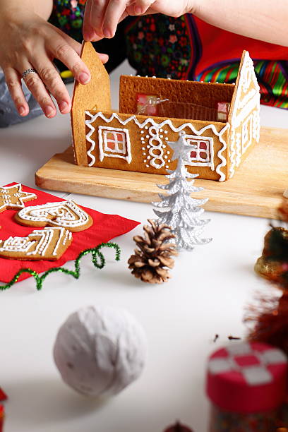 istock Making of gingerbread house 496601686