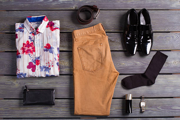 istock Set of modern men's clothing. 496602660