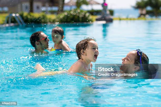 In Pool Stock Photo - Download Image Now - Swimming Pool, Family, Child