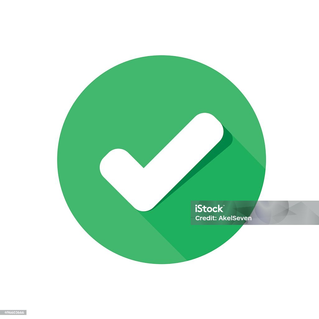 flat icon check flat icon check. EPS 10 Check Mark stock vector