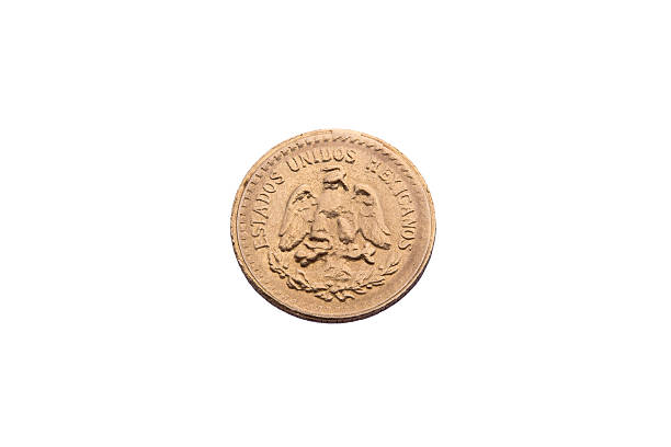 istock Two and a half mexican pesos gold coin 496604009